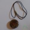 Tiger Eye Orgone Disc Pendent With Cord
