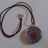 Violet Orgone Disc Pendent With Cord
