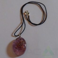 Amethyst Orgone Ovel Pendent With Cord