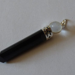 Black tourmaline Pencil Pendants