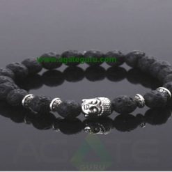 Lava Stone beads with Buddha Beads Bracelet : Wholesaler Manufacturer