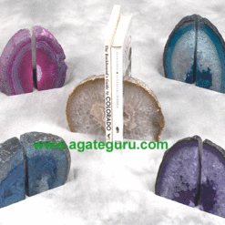 Special roughpolished blue agate wholesale resin bookends : Wholesale Natural Agate Bookends
