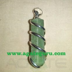 Green Aventurine Wire Wrapped Stone Pendants