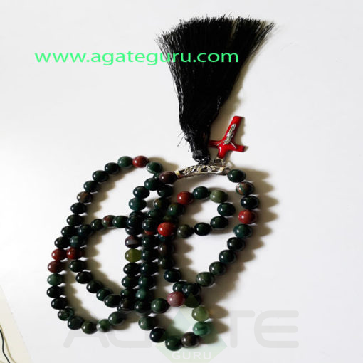 Blood-Stone-Natural-Beads-Jaap-Mala-with-Cross