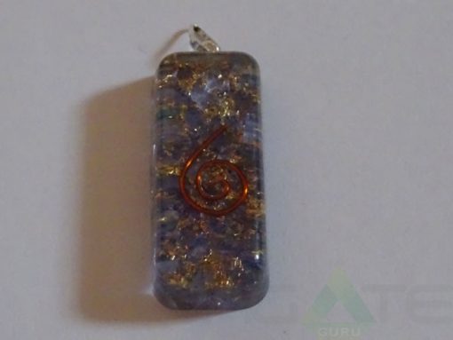 Amethyst Long Rectangle Orgone Pendent