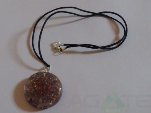 Amethyst Orgone Disc Pendent