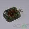 Blood Stone Orgone Rounded Square Pendent