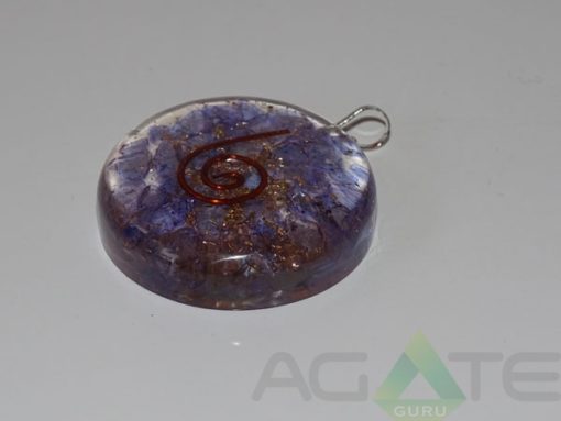 Blue Orgone Disc Pendent