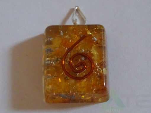 Carnelian Orgone Square Pendent