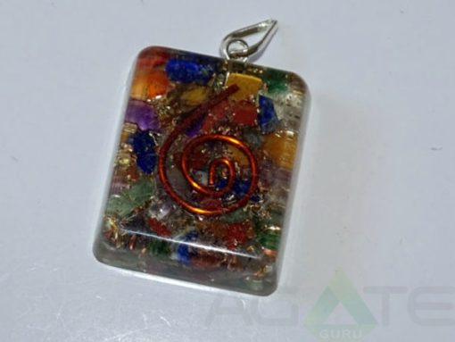 Chakra Square Orgone Pendant