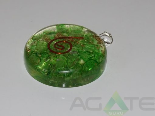 Green Orgone Disc Pendent