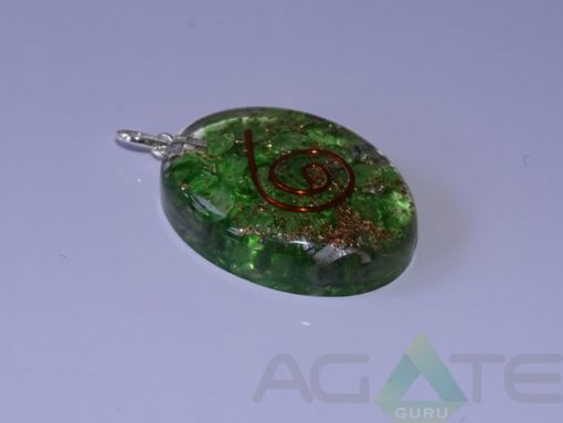 Green Orgone Oval Pendent