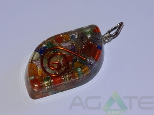 Mix Chakra Stone Orgone Eye Pendent