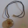 Moon Stone Orgone Disc Pendent With Cord