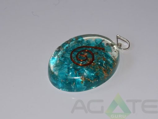 Sapphire Orgone Oval Pendent