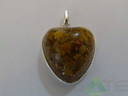 Yellow Jasper Orgone Heart Pendent