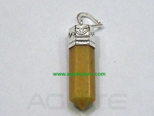 Golden Quartz Pencil Pendants