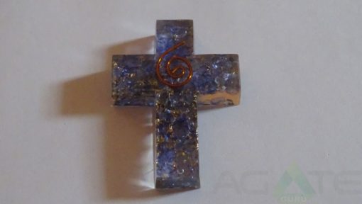 Orgone Amethyst Cross Shape Pendant