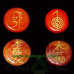 Red Carnelian Reiki Disc Set