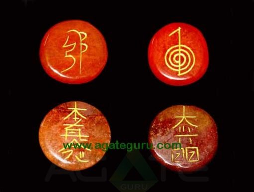 Red Carnelian Reiki Disc Set