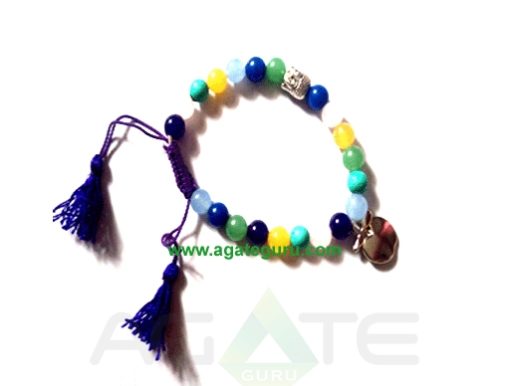 Seven Chakra With Buddha Face : India Chakra Bracelet wholesaler