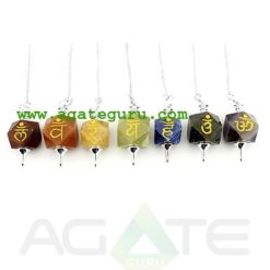 Gemstone Engrave Pendulum