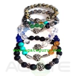 Mix Bracelets with lion face