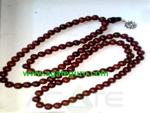 Sandal wood beads with sun goddes jaap mala