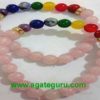 Rose Quartz 7Chakra Beads Bracelet