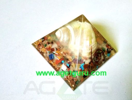 Orgone Orgonite Pyramid With Om Sanskrit Words