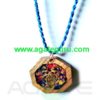 Hand Made Wooden Pendant Sacred Geometry Orgone Necklace