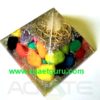 Natural Multi Gemstone Orgone Copper Energy Reiki Pyramid