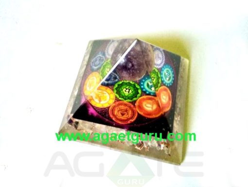 Orgone Orgonite Pyramid With Om Sanskrit Words