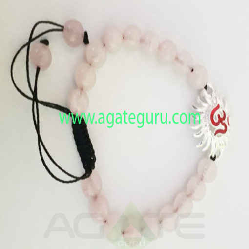 Sun-Ohm-Charm-Rose-Quartz-Beads-Bracelet